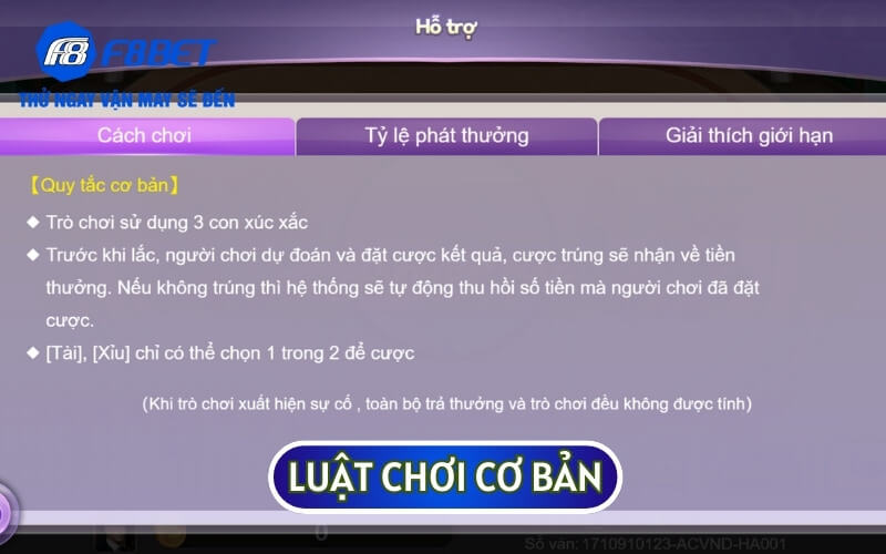 Trong TÀI XỈU ONLINE quy tắc của nó được cho là rất đơn giản và dễ hiểu